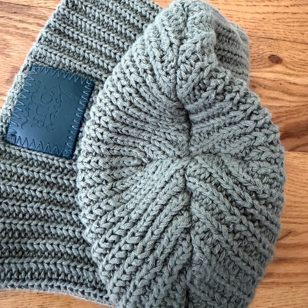 Love Your Melon Army Green Monochrome Beanie - Picture 6 of 6
